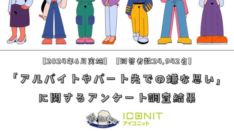 【2024年6月実施】【回答者数24,942名】「アルバイトやパート先での嫌な思い」に関するアンケート調査結果