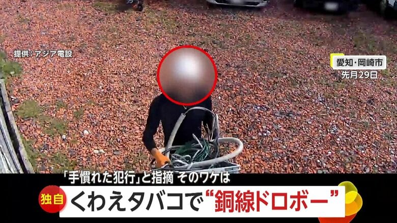「“拾い屋”かと…最悪の人間ですよ」くわえタバコで銅線泥棒 被害者が手慣れた犯行だと指摘 愛知・岡崎市|FNNプライムオンライン