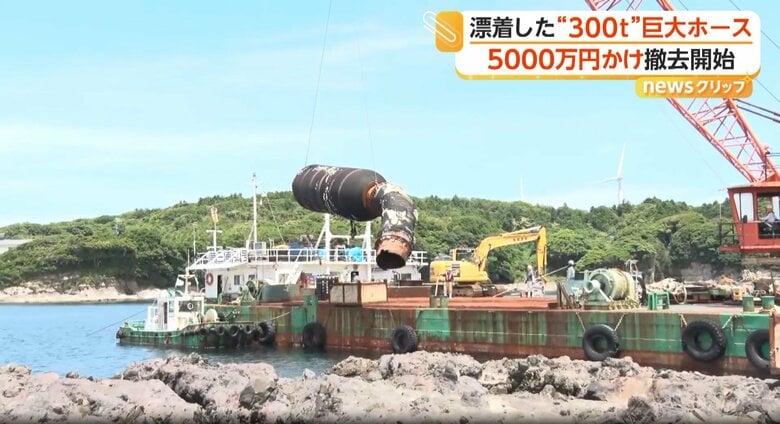 台風が来る前に海岸から運び出して港で陸揚げを目指す