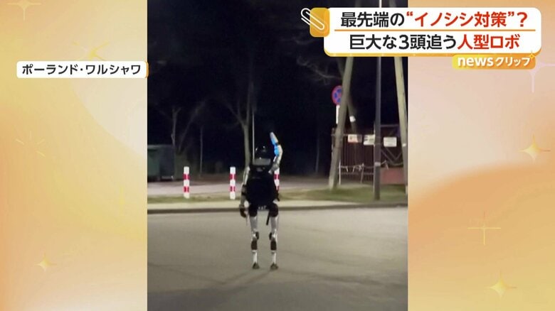 追跡の最後に手を掲げたロボット（Edward Warchocki）