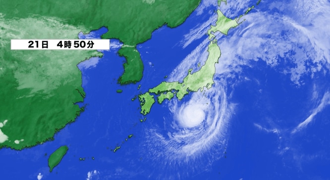 衛星画像　21日午前4時50分