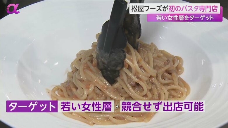松屋フーズの持つソース作りのノウハウを最大限に活かしたというパスタ
