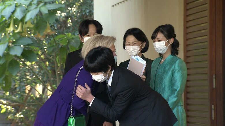 令和4年（2022）12月　ベルギーのアストリッド王女を秋篠宮邸で出迎えられる