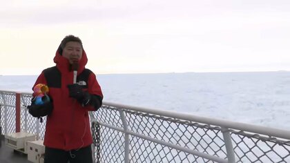 進むのは1時間に13ｍ…行く手を阻む辺り一面の分厚い氷　ペンギンも【南極観測隊】