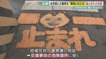 “黄色いカエル”は「止まれ」の合図　弟を事故で亡くした経験がきっかけ　地域の人と50年以上続ける「カエルカキ」【京都発】