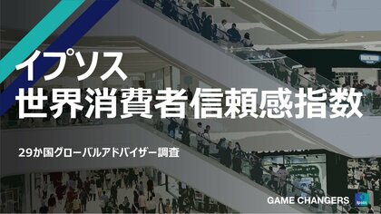 世界の消費者信頼感は2か月連続でわずかに低下「イプソス世界消費者信頼感指数 2025年4月」を公開