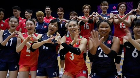 【速報】全員バレーで初戦快勝！ロサンゼルス五輪出場へ視界良好【バレーボールアジア選手権 日本×香港】