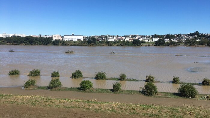 2019年10月 台風19号で増水した多摩川 川崎市