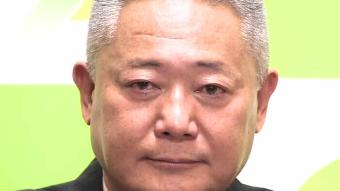 最後の会見で馬場氏の目には涙が浮かんでいた(2024年11月29日)