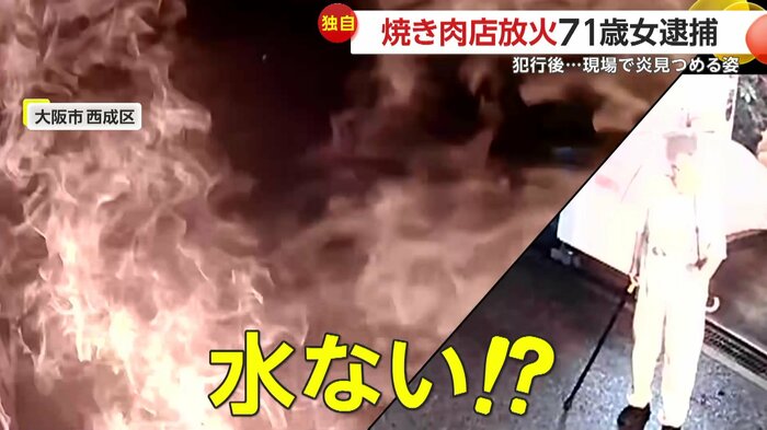 あわてる住民たちの横で観察していた久留嶋容疑者