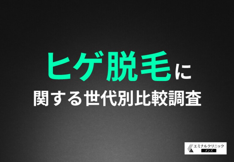 【ヒゲ脱毛に対する世代間の違い】Z世代の男性は4人に1人がヒゲ脱毛を経験!一方で40代以上は1割以下という結果に