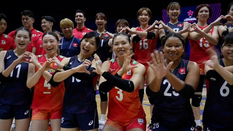 【速報】全員バレーで初戦快勝！ロサンゼルス五輪出場へ視界良好【バレーボールアジア選手権 日本×香港】｜FNNプライムオンライン