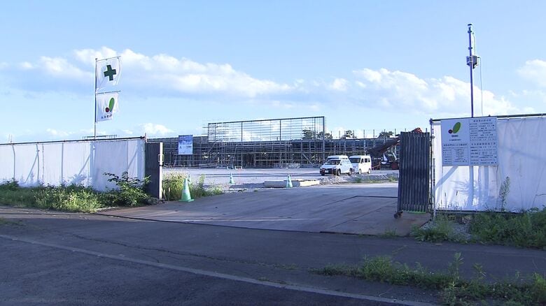 JR恵み野駅近くで家電量販店などの建設が進む