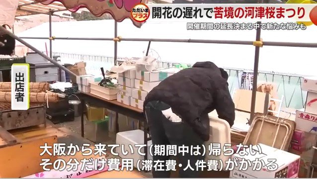 開店準備をする出店者