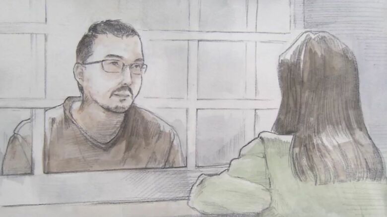 記者の面会に応じる山本被告