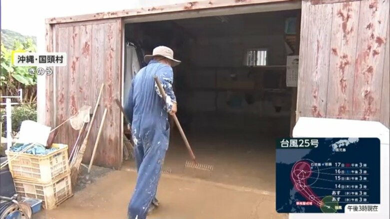 記録的大雨の様子（沖縄・国頭村）