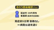 発症前5日間は勤務せず…市民病院の20代看護師が新型コロナに感染 濃厚接触者なく診療は通常通り