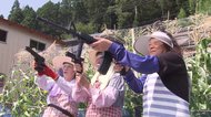 エアガンを携え農作物を食い荒らすサルと奮闘 女性3人組「モンキーバスターズ」【福井発】