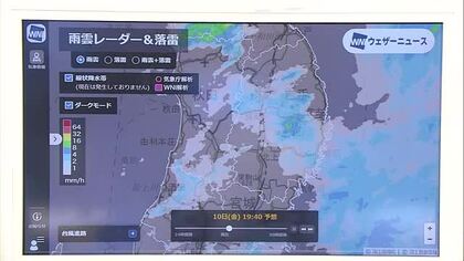 満開のサクラに冷たい雨「花開いて風雨多し」　寒冷前線が岩手県内を通過