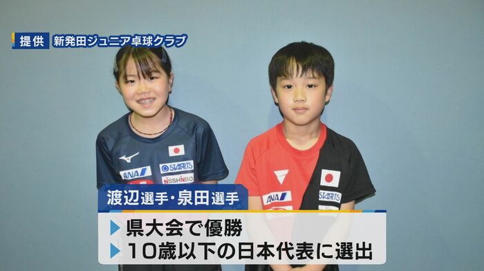 10歳以下の日本代表に選出された2人