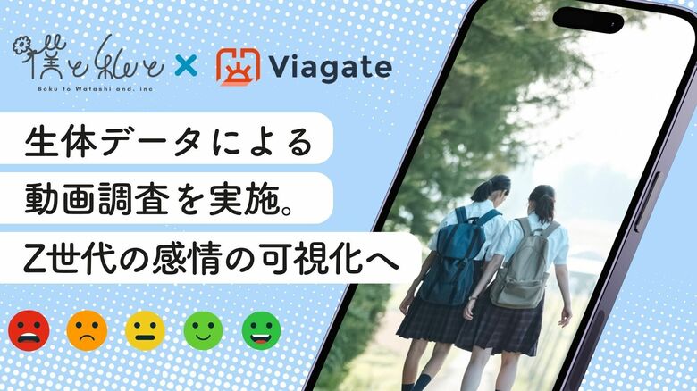 僕と私と株式会社、ヴィアゲート株式会社と協業し生体データによる動画調査を実施。Z世代の感情の可視化へ