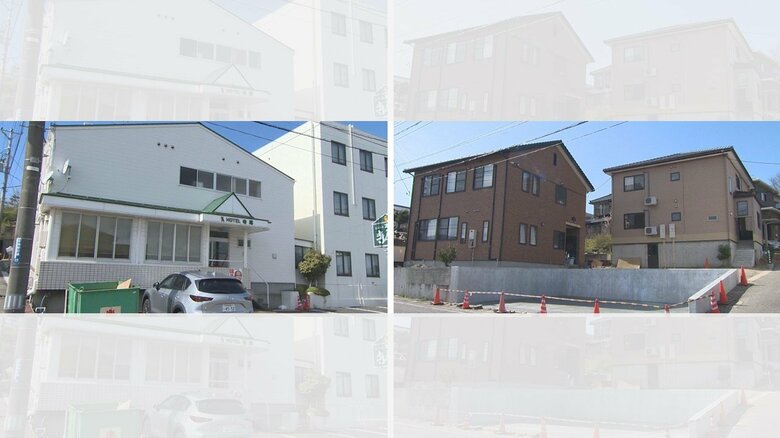 「ホテル寺尾」本館と別館2棟