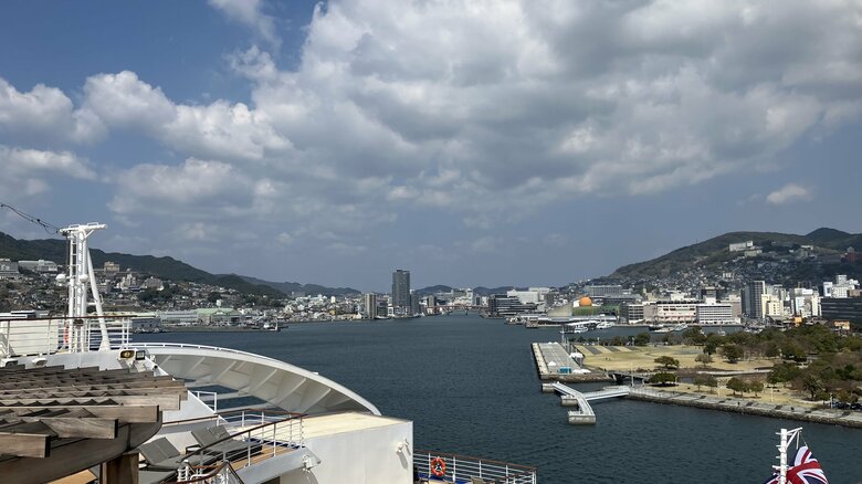 浴場付近からの景色を独り占めできる