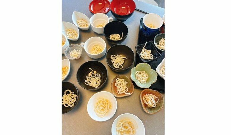 お父さんが挑戦したという「わんこうどん」