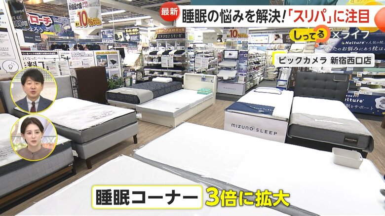 ビックカメラ新宿西口店の睡眠コーナー