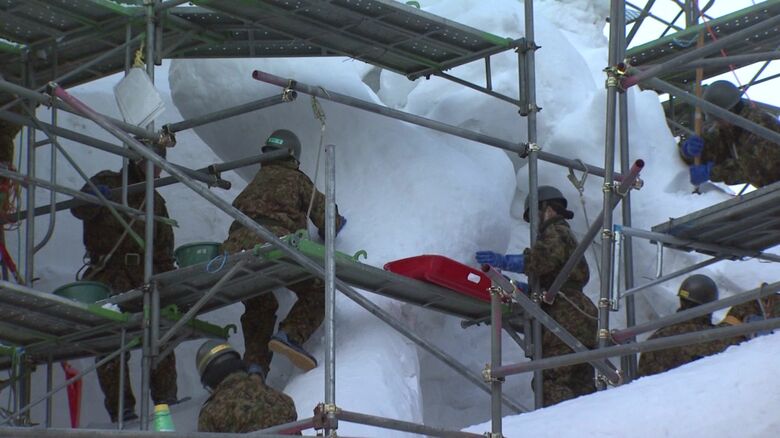 大雪像制作2基→1基に