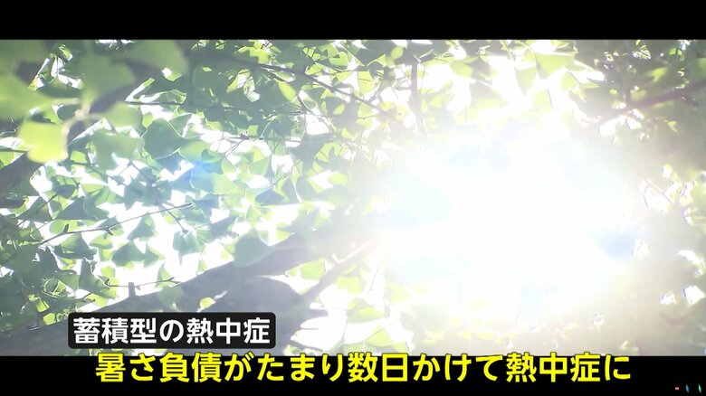 暑さ負債が溜まり、数日かけて熱中症になる蓄積型