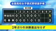 女子高校野球　花巻東（岩手）、学法石川（福島）に敗れる　2年ぶりの決勝進出ならず
