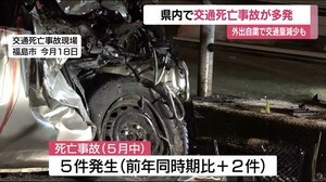 新型コロナで交通量減少も 5月の死亡事故多発(福島県)