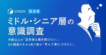 【製造業ミドル・シニア層の意識調査】 製造業のミドル・シニア層の半数以上が「定年後も働き続けたい」と回答。 DX関連スキルも約7割が「学んで身につけたい」