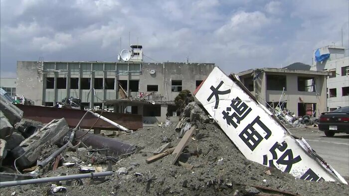 東日本大震災後の大槌町役場