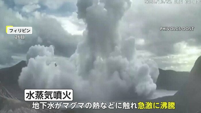 5時間後にも水蒸気爆発が