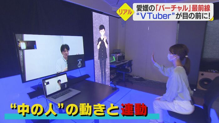 奥田さんの動きとキャラクターが連動