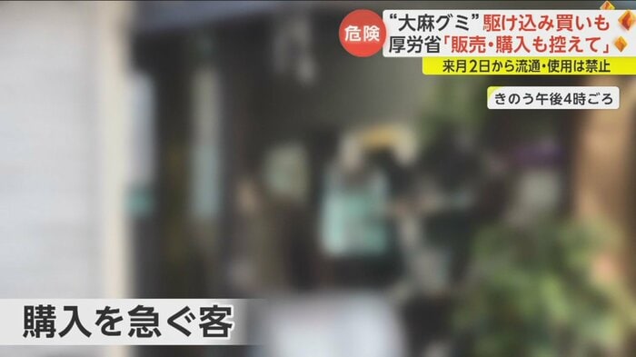 都内の別のグミ販売店では“駆け込み客”が見られた