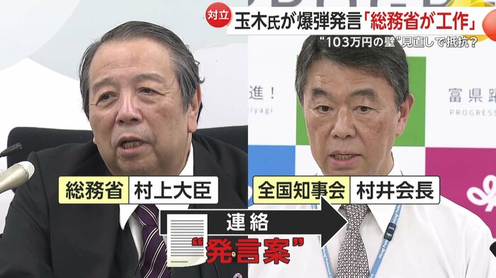 大臣自ら知事会の村井会長に“発言案”を示していたと、玉木代表は怒りをにじませる