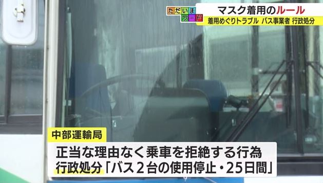 中部運輸局の行政処分