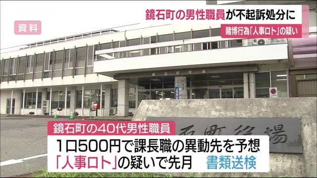 上司の異動先を予想する「人事ロト」で町職員が不起訴処分に【福島県】
