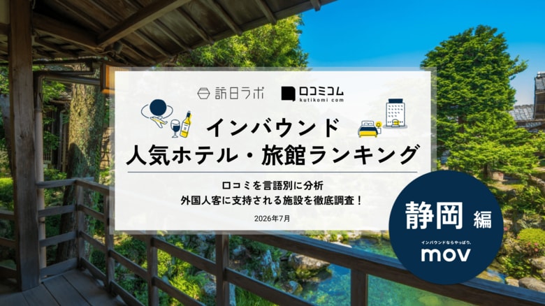【独自調査】2026年最新：外国人に人気のホテル・旅館ランキング［静岡編］1位は「ホテルアソシア 静岡」「K's House Ito Onsen -Traditional Ryokan Hostel」