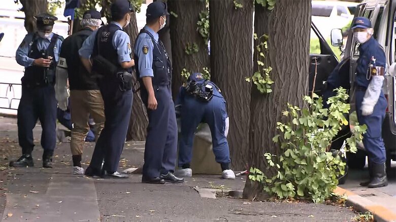 ヤケドを負った男性が見つかった現場（午前8時半ごろ 東京･千代田区）