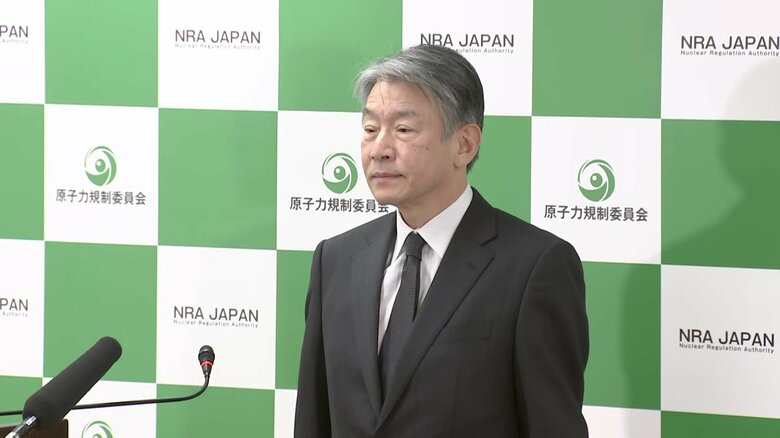 職員に訓示する原子力規制委・山中委員長 3月10日
