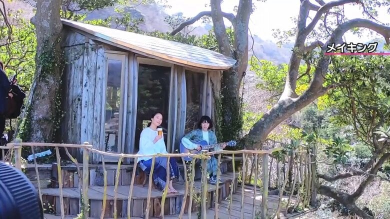 ツリーハウスで生演奏　＜メイキングシーン＞