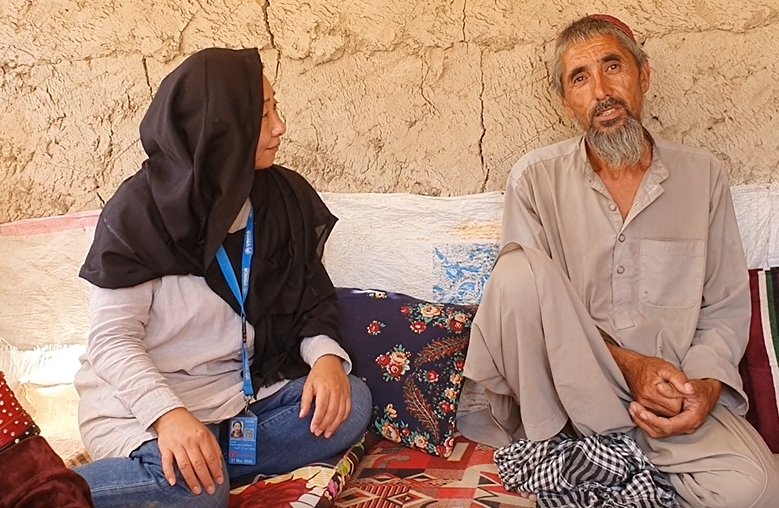 支援活動にあたる高嶋さん（提供：UNHCR）