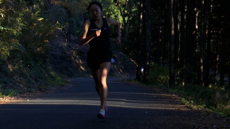 険しい山道コースでの練習
