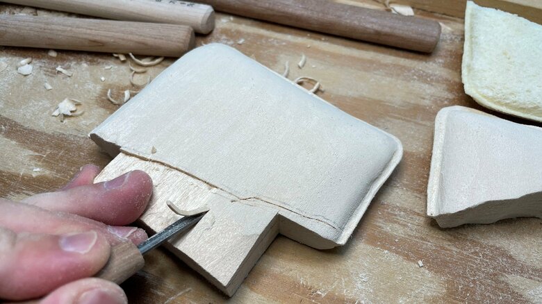 ランチパックを再現した作品の制作工程2