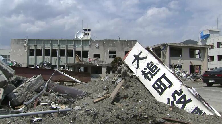 東日本大震災後の大槌町役場