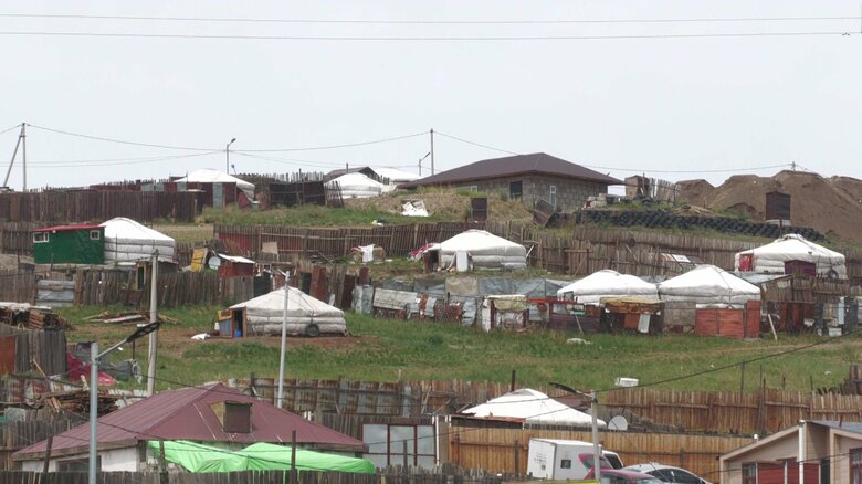 ウランバートル・ゲル地区の街並み